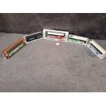 5x Coaches/Buses in boxes comprising of;3x Rietze (#90518 Altdorf/Nbg, #90443 Nurnberg, #8500