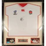 Manu Tuilagi Signed And Framed England 2019 World Cup Shirt Complete With Certificate Of