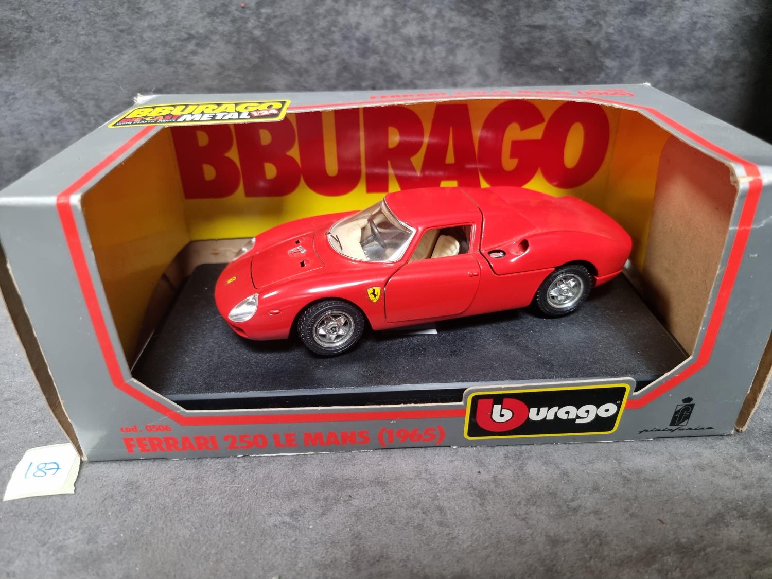 Bburago #0506 Ferrari 250 Le Mans 1965 Diecast 1/24 Scale Model In Excellent Original Box Bburago Is - Image 2 of 2