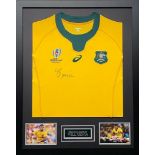 Will Genia Signed And Framed Australia World Cup 2019 Shirt Complete With Certificate Of