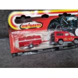 Majorette 300 Series #03830005 Land Rover Fire Truck And Trailer