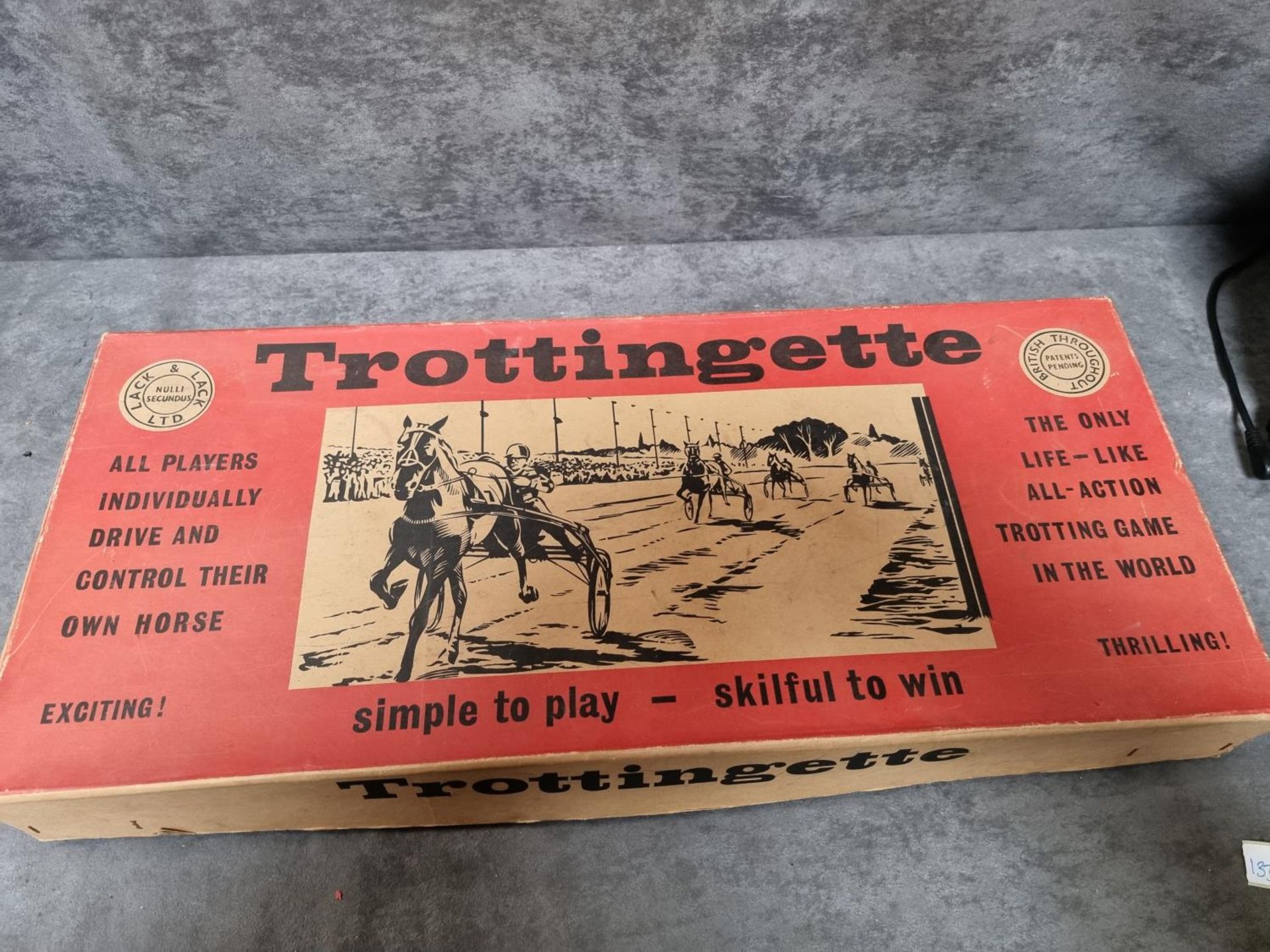 Rare Early Lack And Lack Ltd Horse Trotting Game Trottingette A Rare Trotting Game By The Short