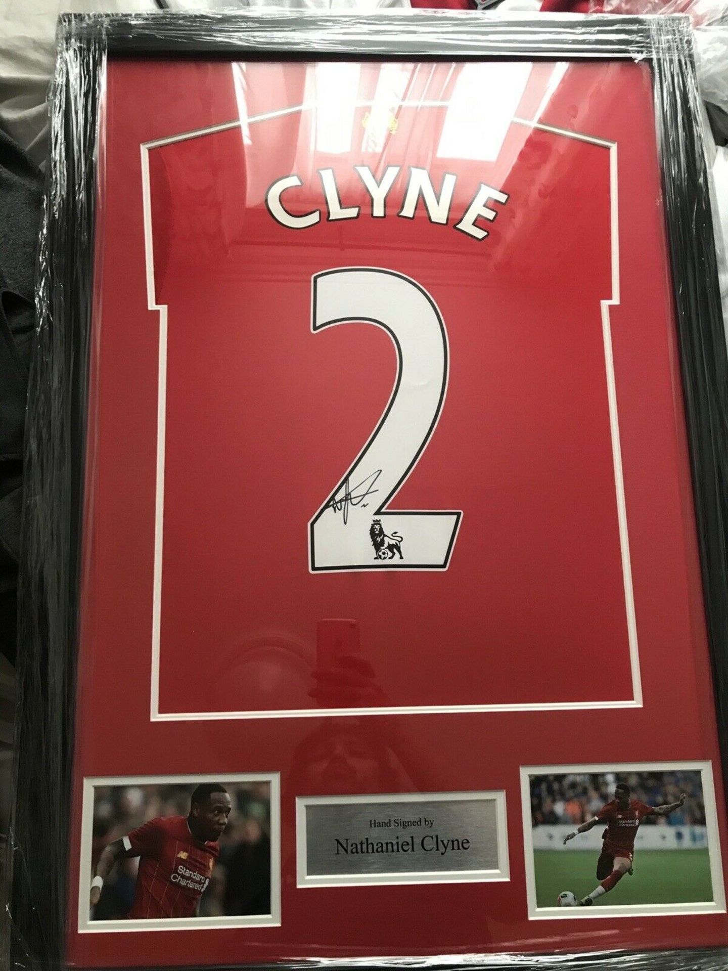 Nathaniel Clyne Signed And Framed Liverpool Shirt Complete With Certificate Of Authenticity