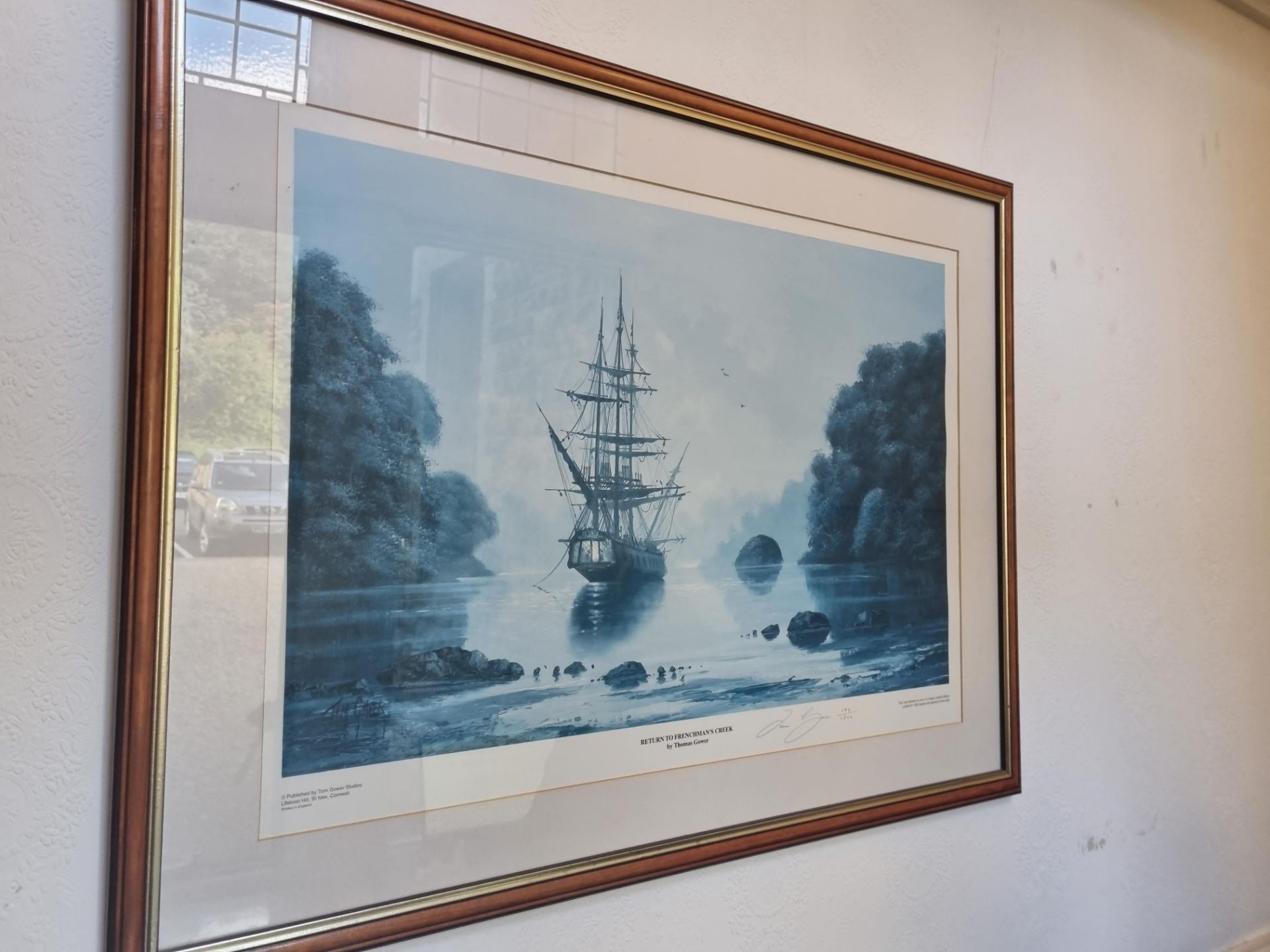 Limited Edidtion Signed Print Return To Frenchmans Creek By Thomas Gower (English, 1938) In Wooden