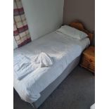 Divan Single Bed With Pine Headboard and Mattress L 1900mm W 900mm (24)