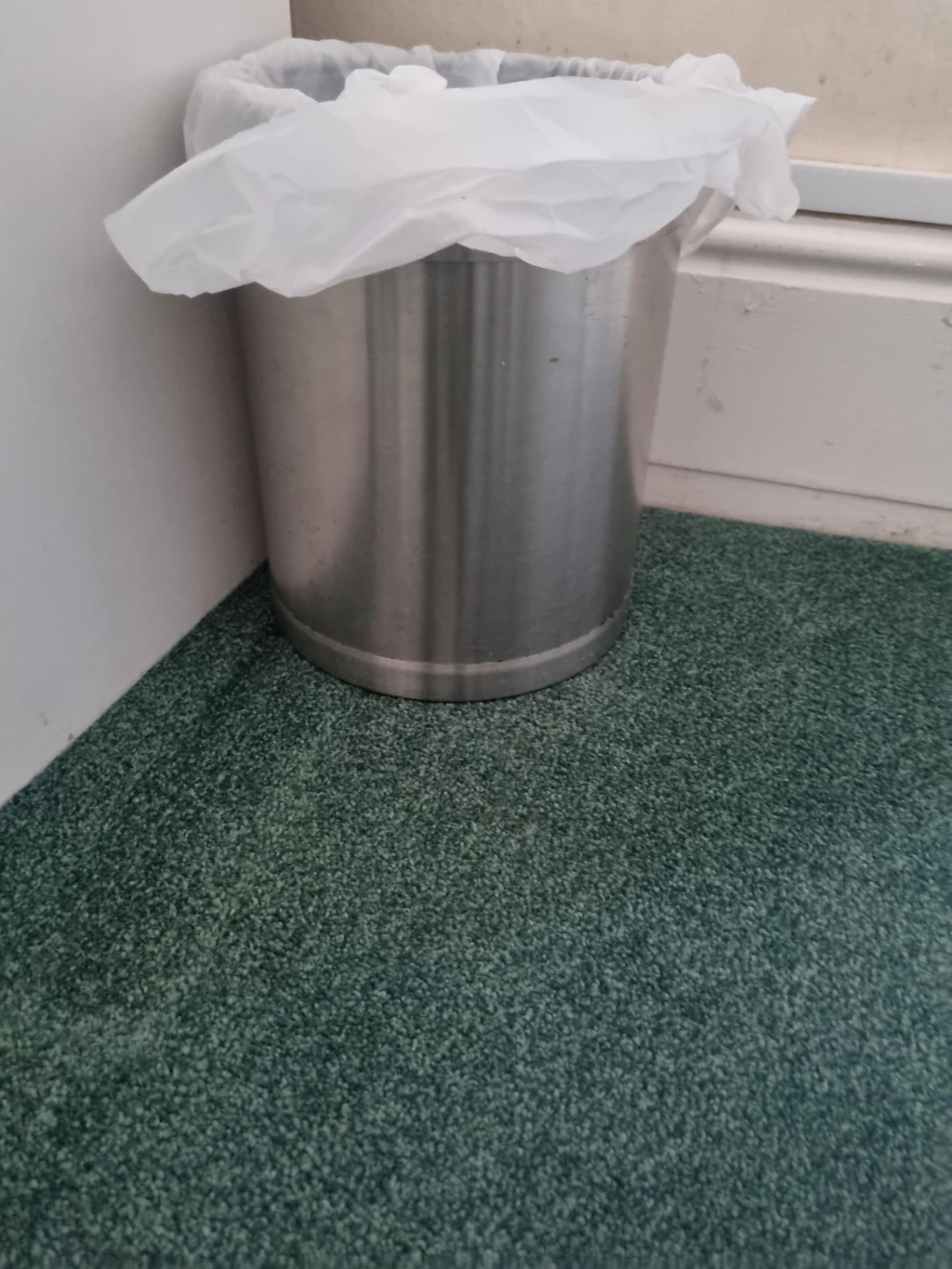 10x Stainless Steel Waste Bin