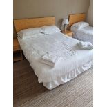Double Divan Bed With Mattress with pine headboard D 1900mm W 1500mm (12)