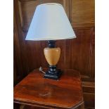 A Chelsom Wooden Classic Urn Table Lamp H 600mm