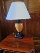 A Chelsom Wooden Classic Urn Table Lamp H 600mm