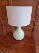 Sage Green Ceramic Table Lamp With Shade H 470mm