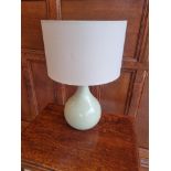 Sage Green Ceramic Table Lamp With Shade H 470mm