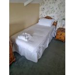 Divan Single Bed With Pine Headboard and Mattress L 1900mm W 900mm (43)
