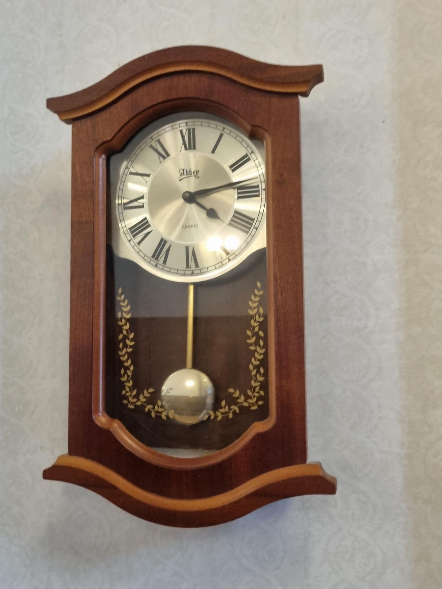 Abbey Pendulum Wall Clock 230mm X 440mm