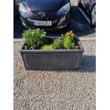 A Pair Of Black Planters 1000mm x 450mm x 450mm