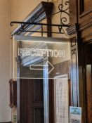 Illuminated Perspex Reception Sign W 470mm X H 370mm