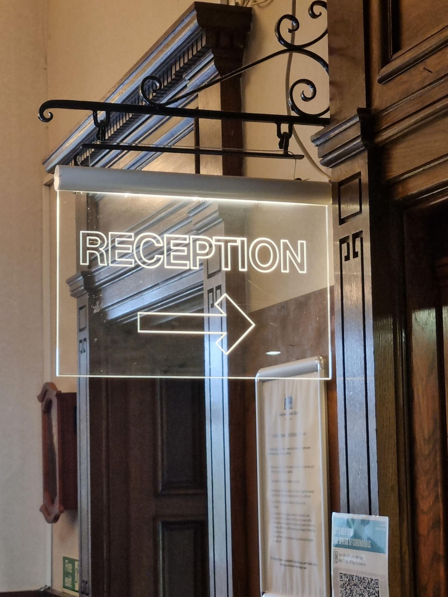 Illuminated Perspex Reception Sign W 470mm X H 370mm - Image 2 of 2