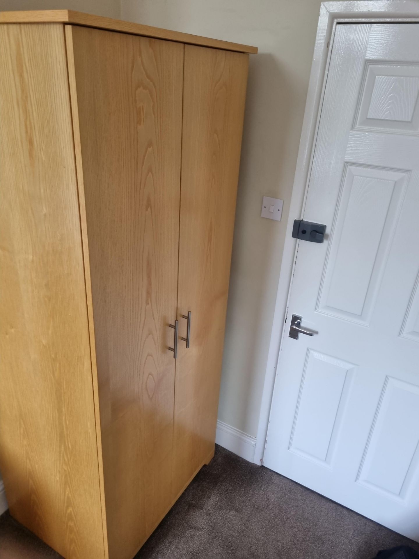 Double Door Pine Wardrobe W 800mm D 600mm H 1910mm (7)