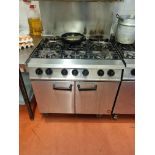 Falcon 6 Burner Dominator Gas Oven Range with Castors Capacity 5x 2/1GN Stainless steel Power Type