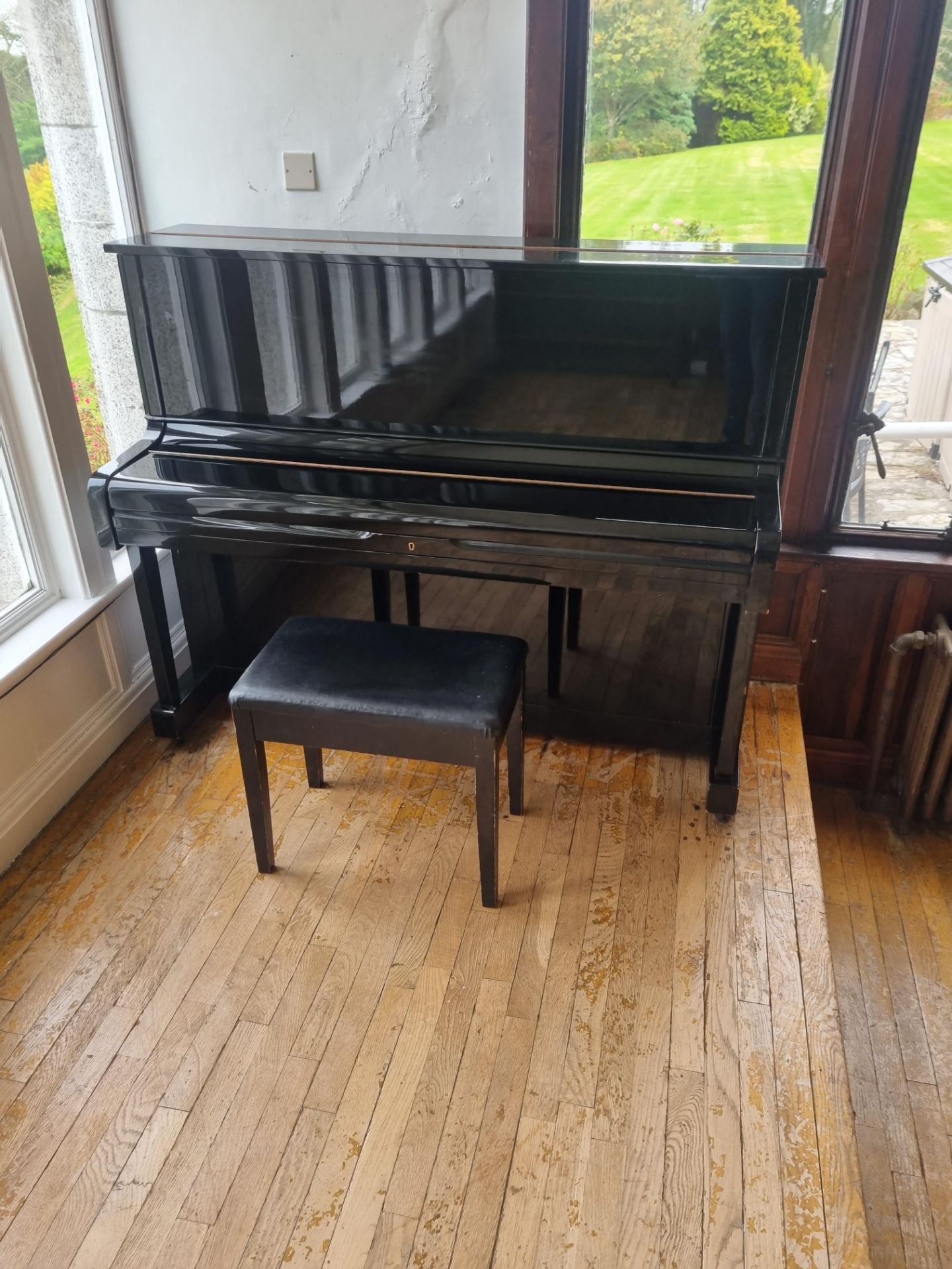 Young Chang Akki Co. Korea Model U-1 Upright Strung Piano In Black Laquer Complete With Piano - Bild 7 aus 9