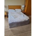 Double Divan Bed With Mattress D with pine headboard 1900mm W 1500mm (10)