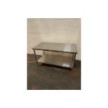 Brand New stainless steel heavy duty preparation table 1100 x 600 x 800mm 50mm thick top grade 304