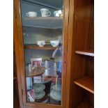 Contents Of Cabinet Comprising Of, Bone China Cups and Saucer, Cake Stand, Silver Tea Pots, Coffee