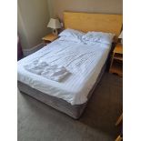 Double Divan Bed With Mattress with pine headboard D 1900mm W 1400mm (33)