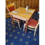 A Pair Pine Dining Table With Carved Tapering Legs 690mm X 690mm 760mm