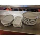 A Quantity Of White Show Plates as found