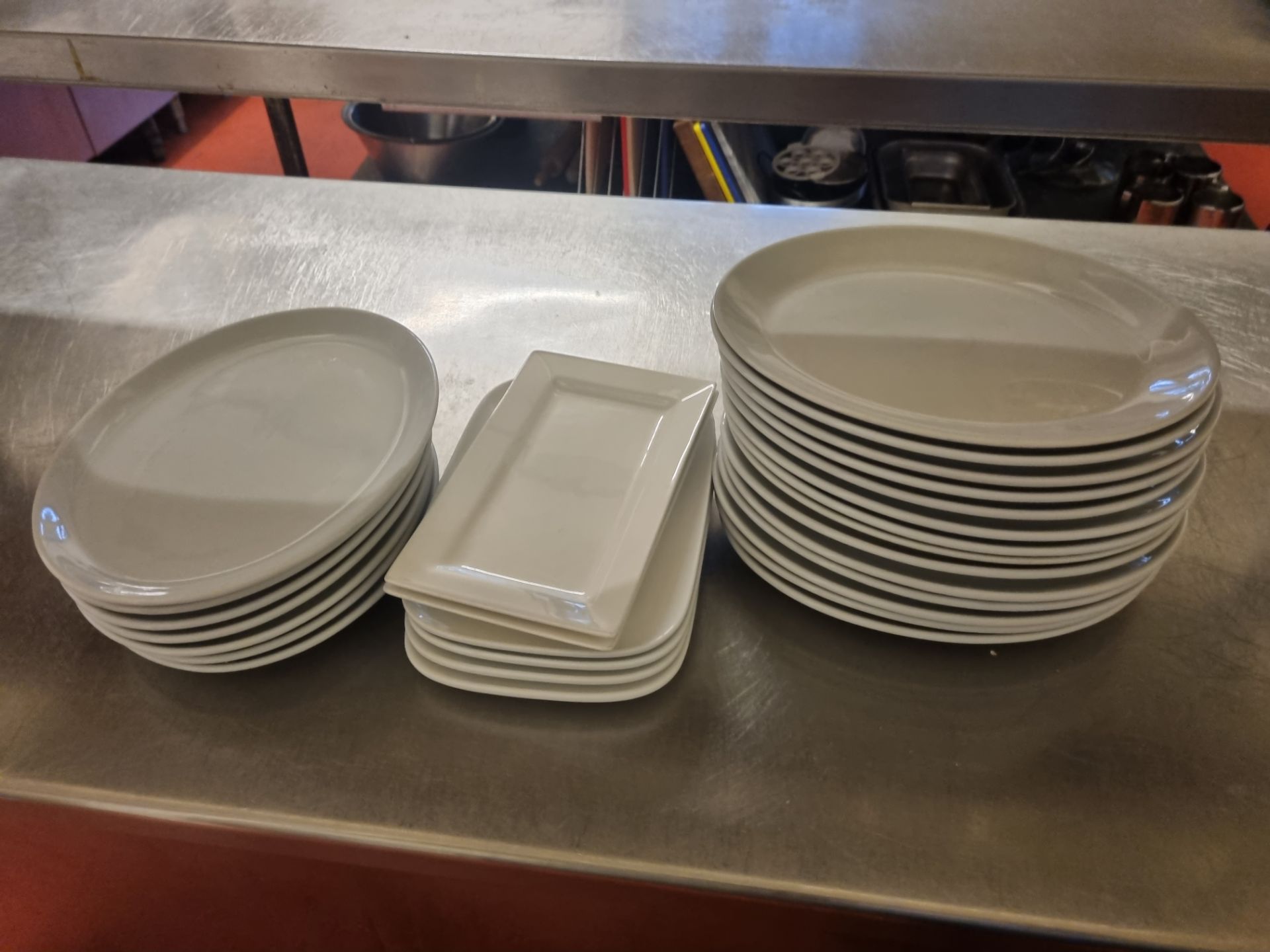 A Quantity Of White Show Plates as found