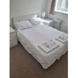 Double Divan With Mattress And White Headboard L 1900mm W 1400mm (47)