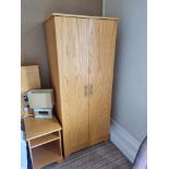 Double Door Pine Wardrobe W 850mm D 600mm H 1910mm (8)