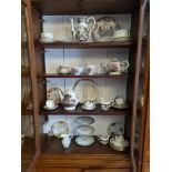 Contents Of Cabinet Comprising Of, Bone China Tea Pots, Milk Jugs, Cups and Saucer, Sugar Pots, Cake