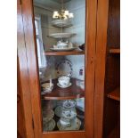 Contents Of Cabinet Comprising Of, Bone China Tea Pots, Milk Jugs, Cups and Saucer, Sugar Pots, Cake