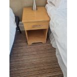 2x Pine One Drawer Bedside Cabinets W 430mm D 520mm H 580mm (12)