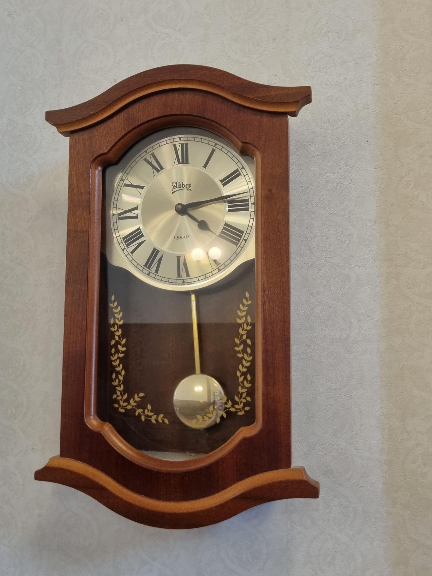 Abbey Pendulum Wall Clock 230mm X 440mm - Image 2 of 3