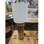 Eichholtz Antique brass finish table lamp with cream shade H1060mm (SR15)