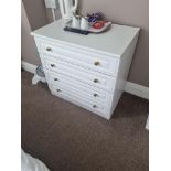 White Chest Of Drawers With Four Drawers W 800mm D 520mm H 800mm (47)