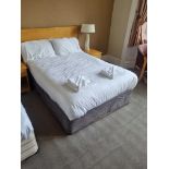 Double Divan Bed With Mattress with pine headboard D 1900mm W 1300mm (18)