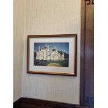 2x Wall Art depicting Treloyhan Manor In Wooden Frame 450mm X 350mm