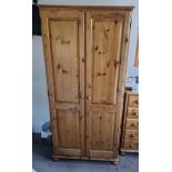 Double Door Pine Wardrobe W 890mm D540mm H 1880mm(24)