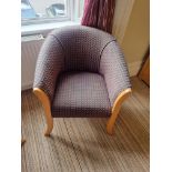 A Pair Of Purple Upholstered Tub Chairs (12)