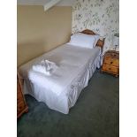 Divan Single Bed With Pine Headboard and Mattress L 1900mm W 950mm (34)