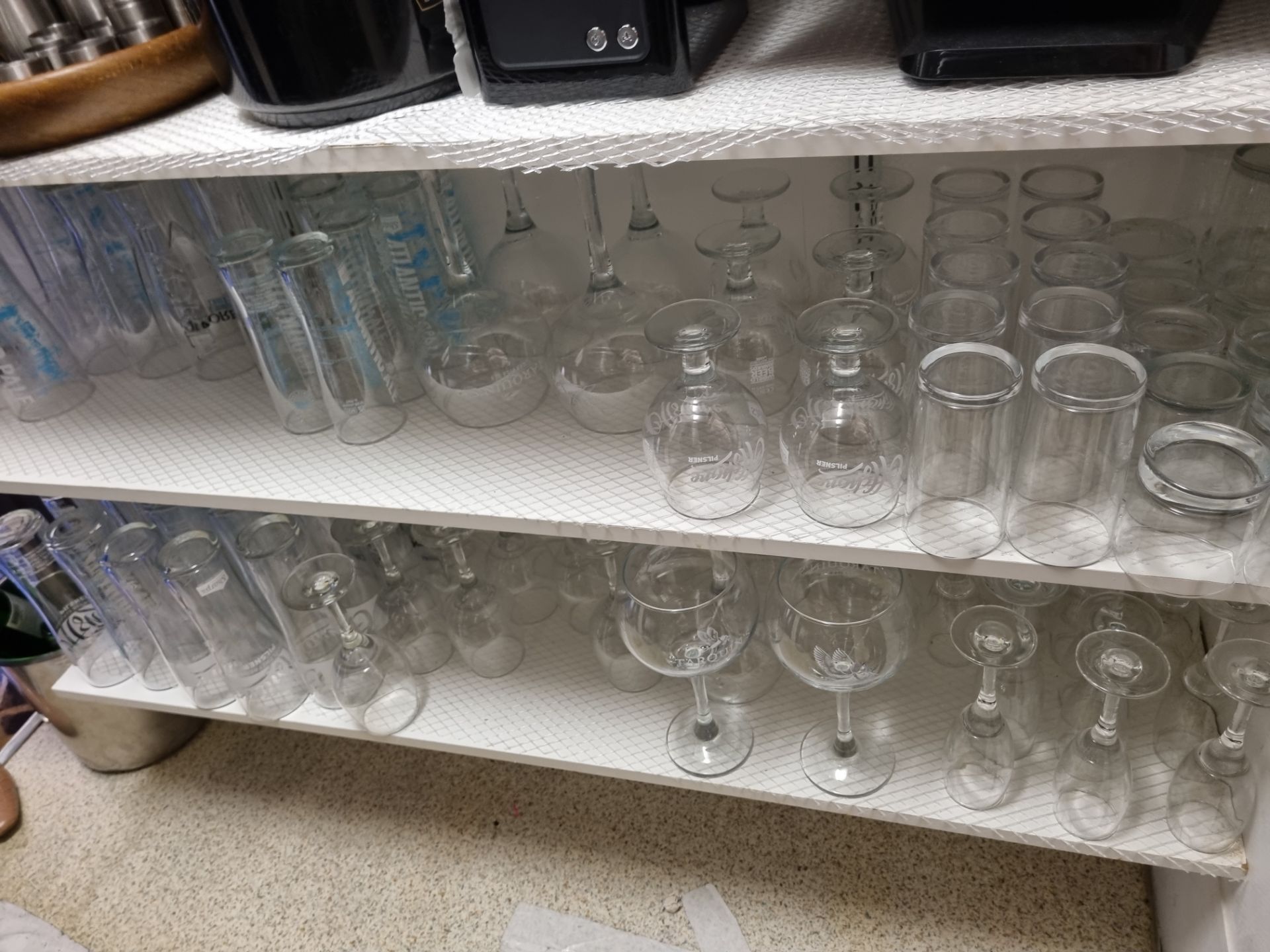 A Large Quantity Of Glassware as found