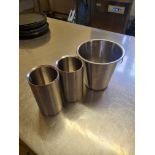 5x Stainless Steel Wine Cooler And One Stainless Steel Wine Bucket