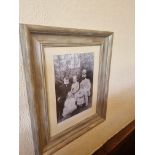 A set of 5 x black and white prints in wooden frames 380mm x 460mm