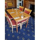 3 X Pine Dining Table With Carved Tapering Legs W 1210mm D 680mm H 760mm