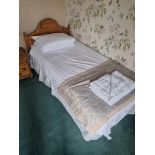 Divan Single Bed With Pine Headboard and Mattress L 1900mm W 950mm (32)