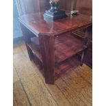 Mahogany Three Tier Side Table W 500mmD 500mm H 520mm