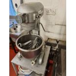 Hobart A200 Planetary Mixer With Bowl, Hook Whisk And Paddle On Mobile Stand W473 x D545 x H770mm